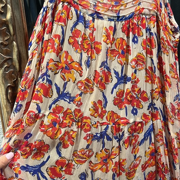 Natalie Martin Jasmine Maxi Dress Water Color Clementine XS - Picture 6 of 9